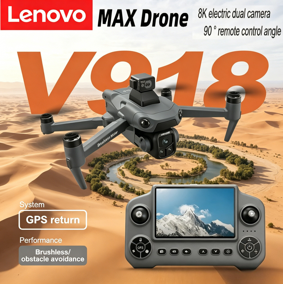 レノボ V918 最大 GPS ドローン 4K 8K プロフェッショナル HD カメラ写真撮影ブラシレス折りたたみ式 Quadcopter レーザー障害物回避ドローン