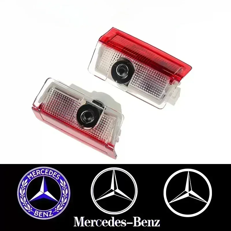 2X 車のドアサインウェルカムライト LED 投影ライトメルセデスベンツ AMG GLC GLA GLE GLS GL W204 W176 W205 W213 W166 W212 C180