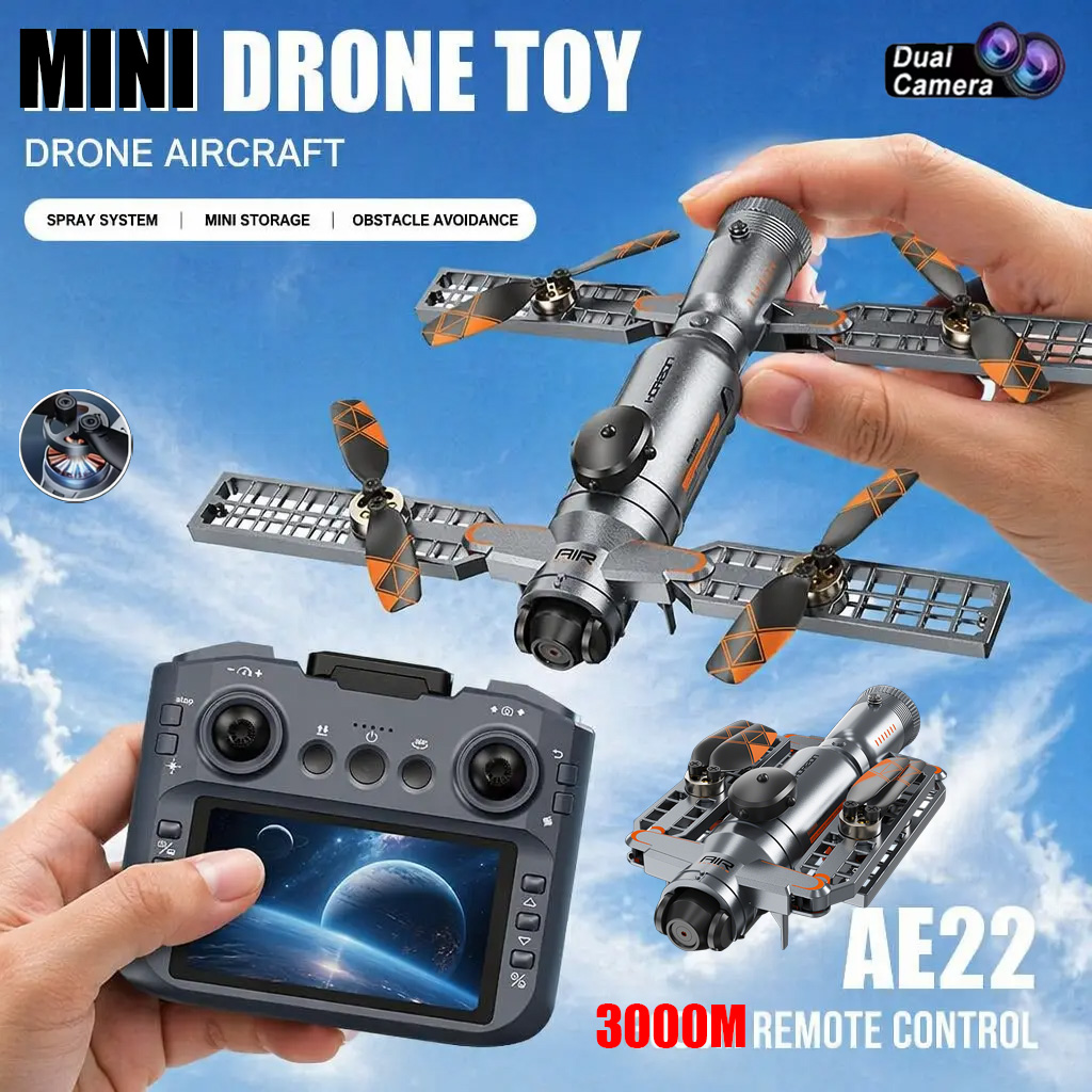 新しいミニスクリーンリモコンドローンデュアル 8 18K HD カメラ UAV ブラシ障害物回避 5 グラム WIFI FPV 折りたたみ式 Quadcopter 航空機おもちゃ