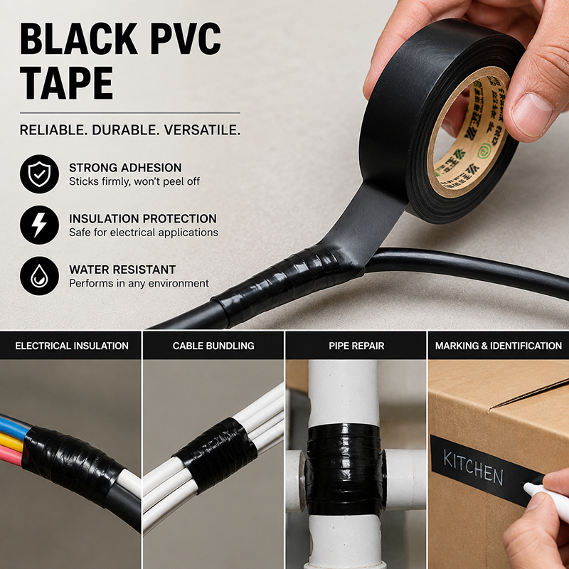PVCテープ幅19/25mm×25m、耐熱温度-10℃～70℃、耐摩耗・防水回路シール