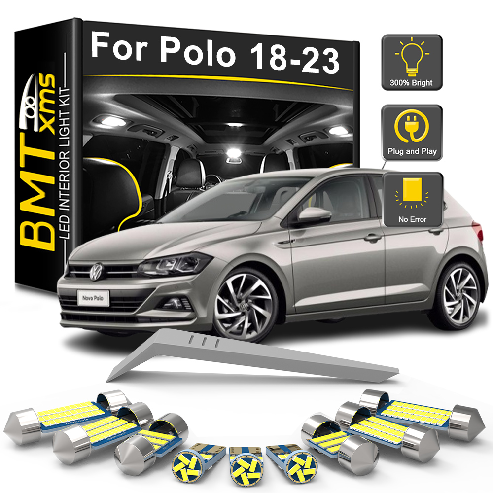 BMTxms 10 個 Canbus LED インテリア電球キットフォルクスワーゲン VW ポロ MK6 VI AW1 BZ1 2018 2019 2020 2021 2022 2023 アクセサリー