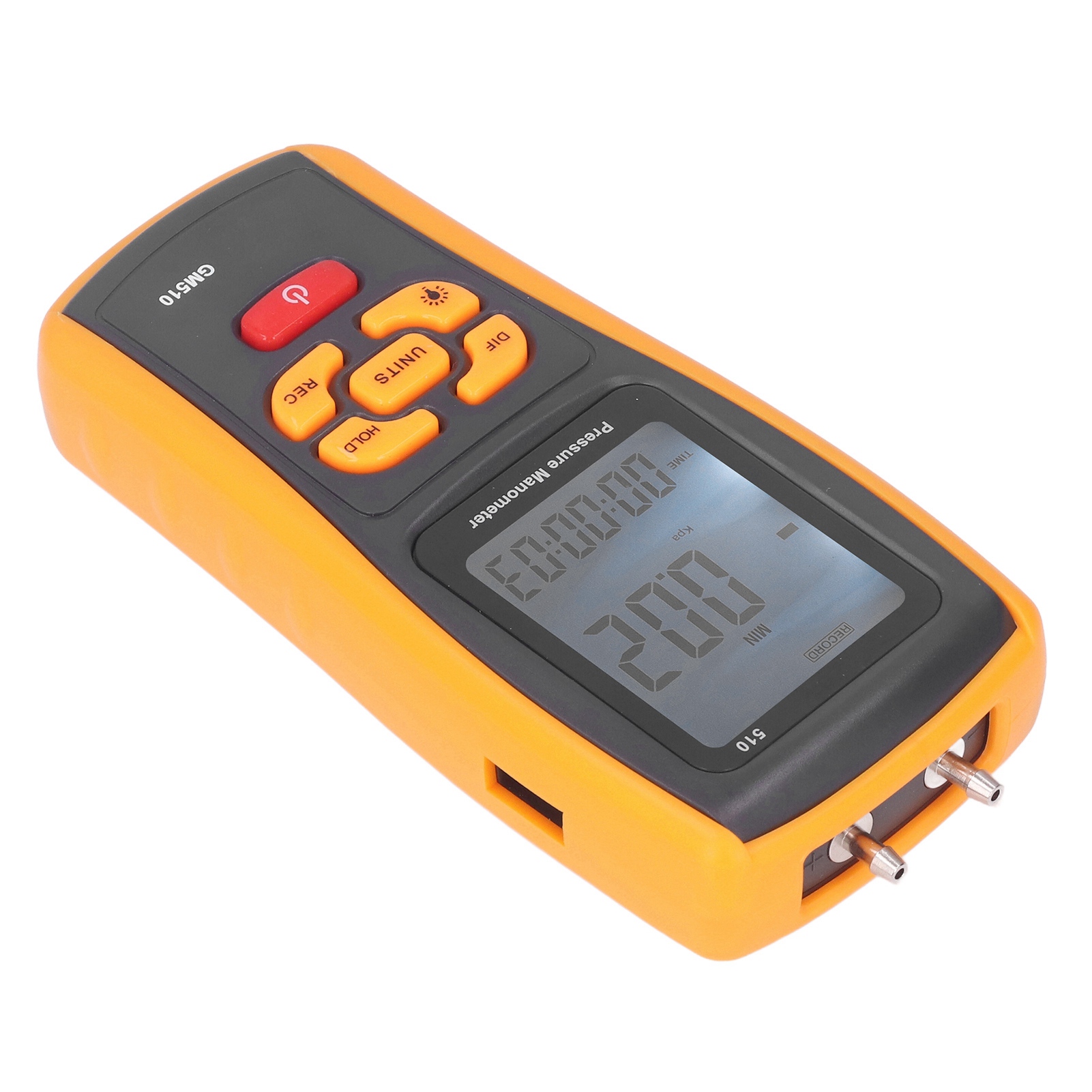 GM510 ハンドヘルド差圧計デジタルエアフローゲージ 10kPa LCD 読み出し USB ツールセット送風機フィルター炉テスト用