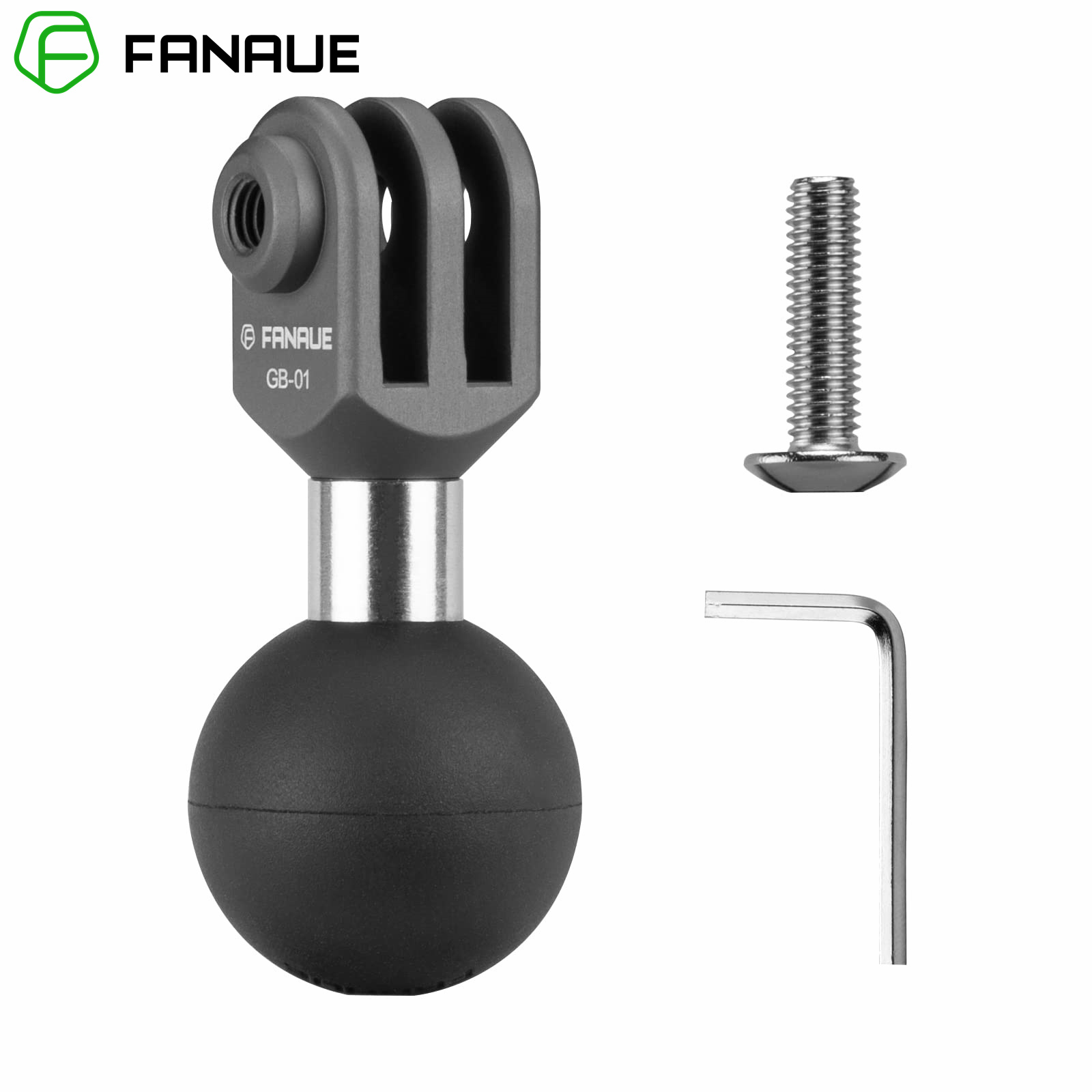 ファナウエ 1 インチボールヘッドマウントアダプタアルミ合金 Go Pro 10 9 8 7 6 5 アクションカメラ RAM マウントオートバイ