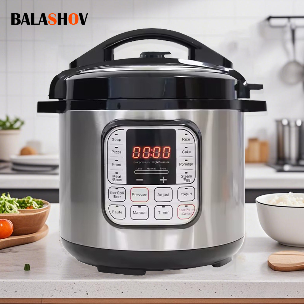 5L 電気圧力鍋ステンレス鋼スマート Multicooker キッチンスロークッカー炊飯器スチームポットフードウォーマー 220V