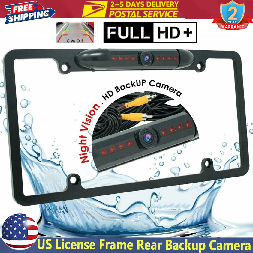 170 ° 表示ユニバーサル米国ナンバープレートフレームバックアップカメラ防水 IR LED ナイトビジョン HD 広角ナンバープレート背面図