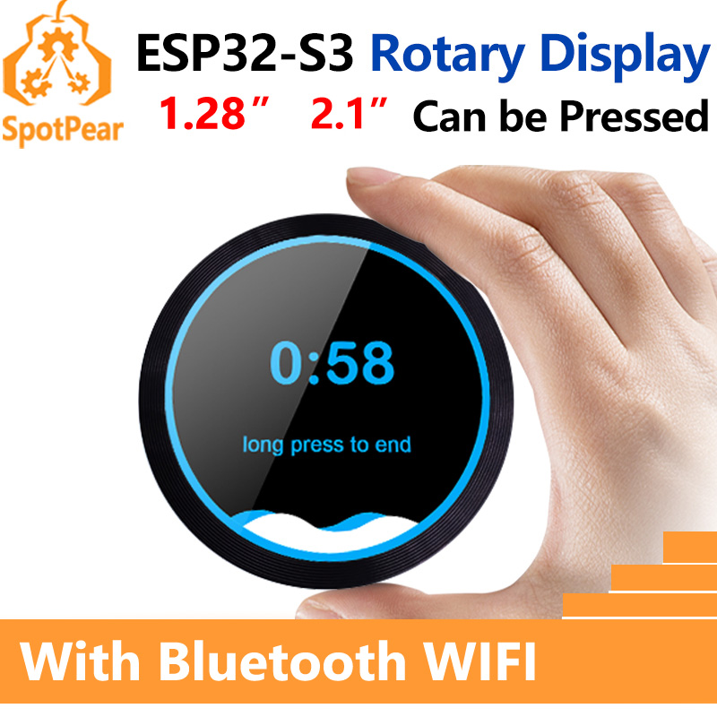 ESP32 C3 / S3 2.1 インチラウンド 1.5 インチ 1.28 インチラウンドロータリー LCD タッチノブディスプレイ開発 Bluetooth WiFi LVGL Arduino 用