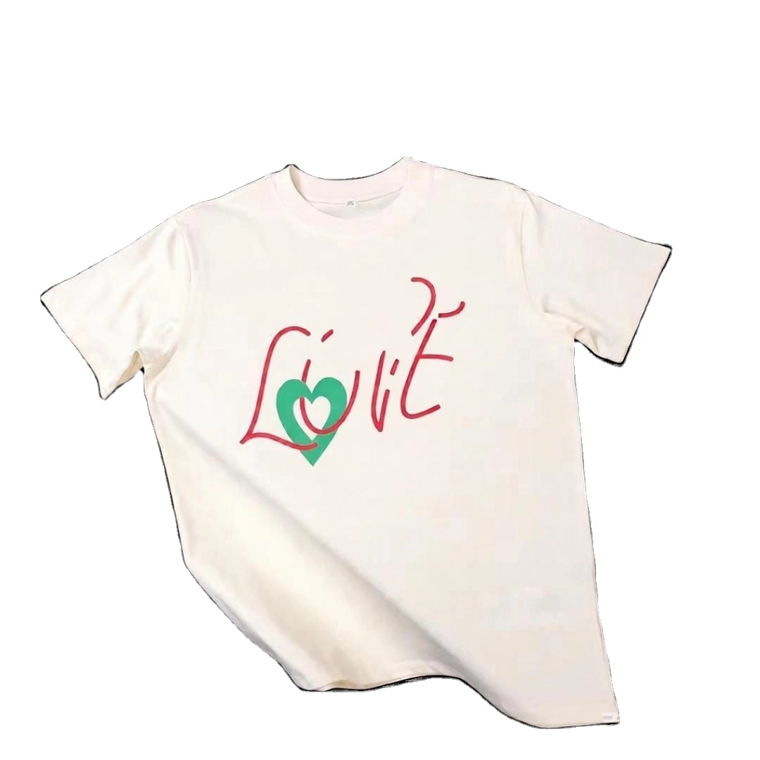 新着 GUC 高級デザイナーメンズ Tシャツフロントロゴ O ネックプリント速乾性通気性スパンデックス綿ヴィンテージ半袖