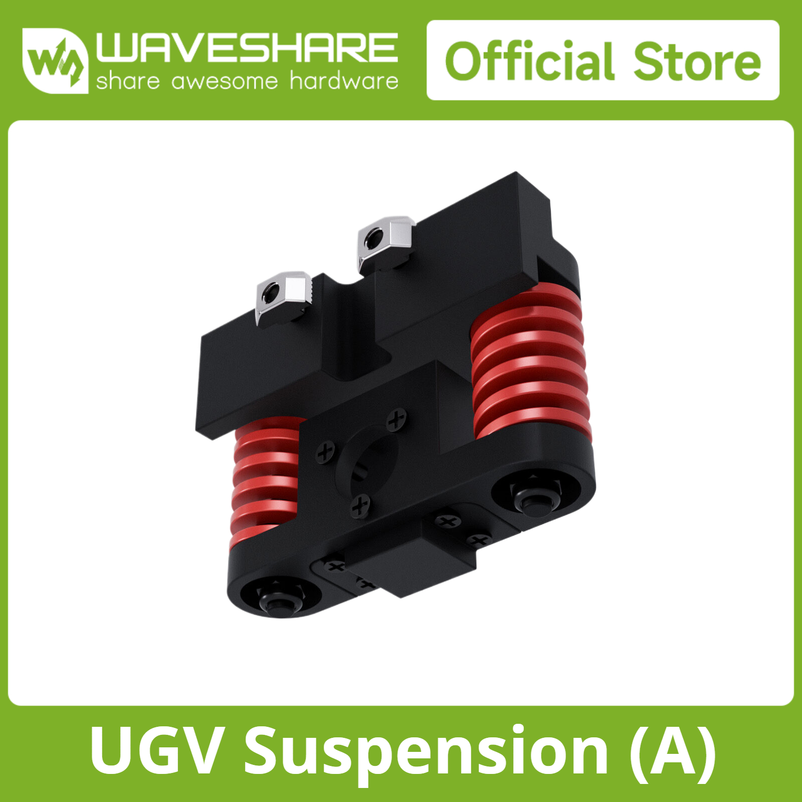 Waveshare 全金属製コンパクト UGV サスペンション (A)、高強度スプリング、耐荷重 7.5KG、DDSM115 ハブモーターに最適