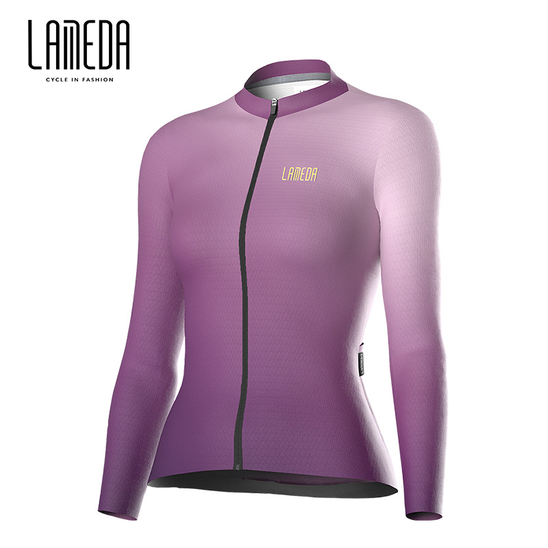 LAMEDA プロフェッショナルサイクリングジャージ薄型速乾性夏の女性長袖服 MTB ロードランニングハイキングスポーツジャージ
