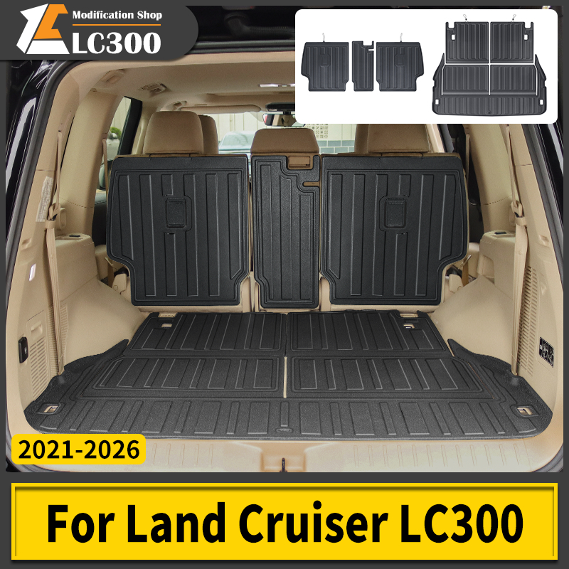 トヨタランドクルーザー LC300 2021-2026 300 J300 シートバッククッショントランクマットノンスリップ防水耐久性のあるインテリアアクセサリー