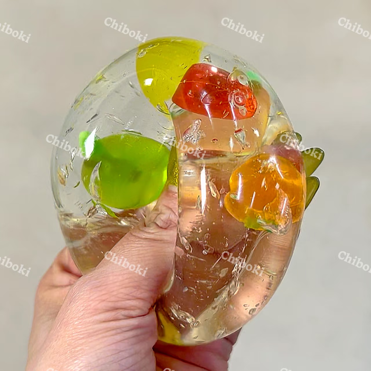 Chiboki ハードキャンディースクイーズボール詰め合わせ、ワセリン入りの手作りクリーミーテクスチャー