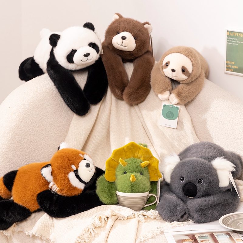 ロングアーム動物加重ぬいぐるみソフト怠惰なふわふわぬいぐるみ動物ぬいぐるみアライグマコアラクマキリンぬいぐるみぬいぐるみ柔らかい枕
