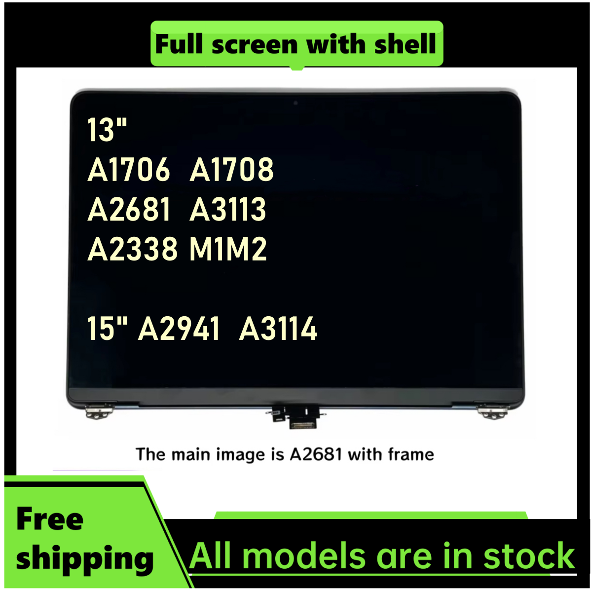 A1706 A1708 XJSMAC 新 Macbook Pro/Air 13 "A2681 A3113 A2941 A3114 A2337 A2338 ノートパソコンの LCD スクリーンディスプレイアセンブリ 2016-2023