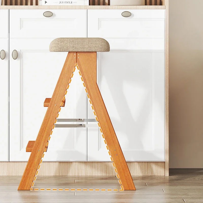 キッチン多機能はしごスツール家庭用上げ足はしごポータブル 2-in-1 はしご折りたたみ式多機能スツール