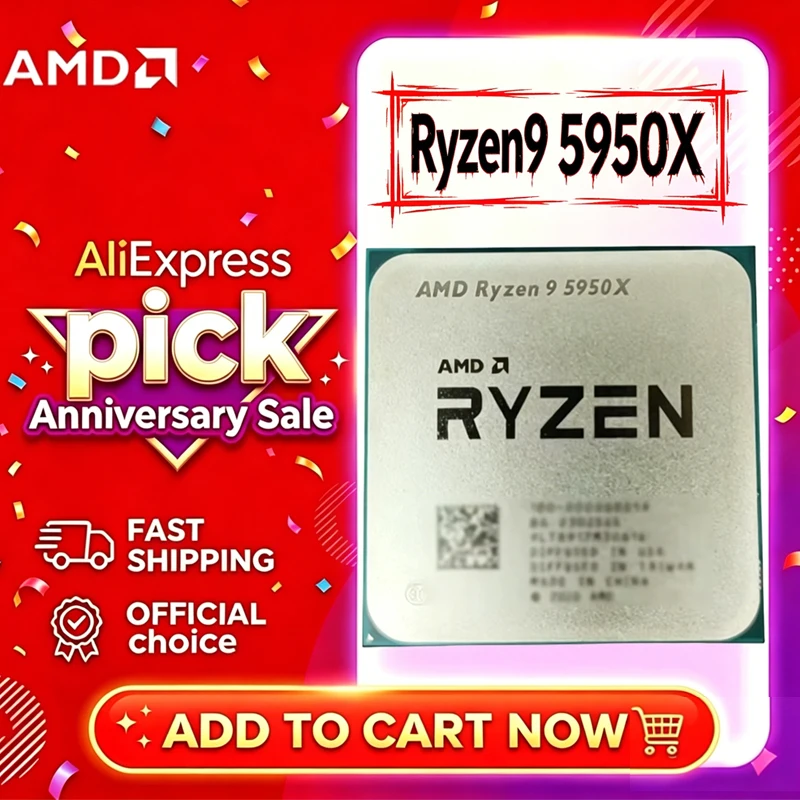 AMD Ryzen9 5950X 5000 シリーズ 16 コア 32 スレッド iGPU PCIe4.0 ゲームビデオ編集用ソケット AM4 ルース CPU 在庫クーラーなし