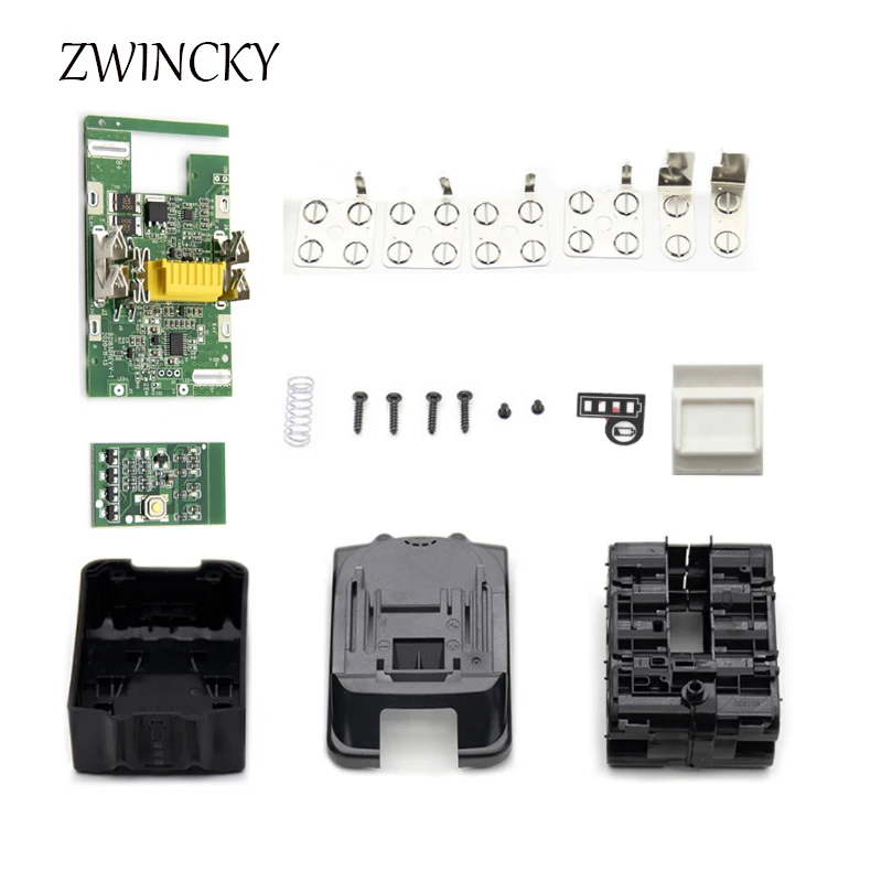ZWINCKY 新 18650 バッテリーケースマキタ 18V 用 PCB 回路基板 LED インジケータ電動工具 BL1850 BL1830 バッテリーケースキット