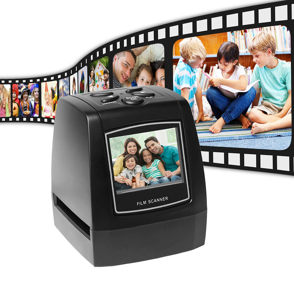 Protable ネガ フィルム スキャナー 35/135mm スライド フィルム コンバーター 2.4 インチ LCD 内蔵編集ソフトウェア付き写真デジタル画像ビューアー