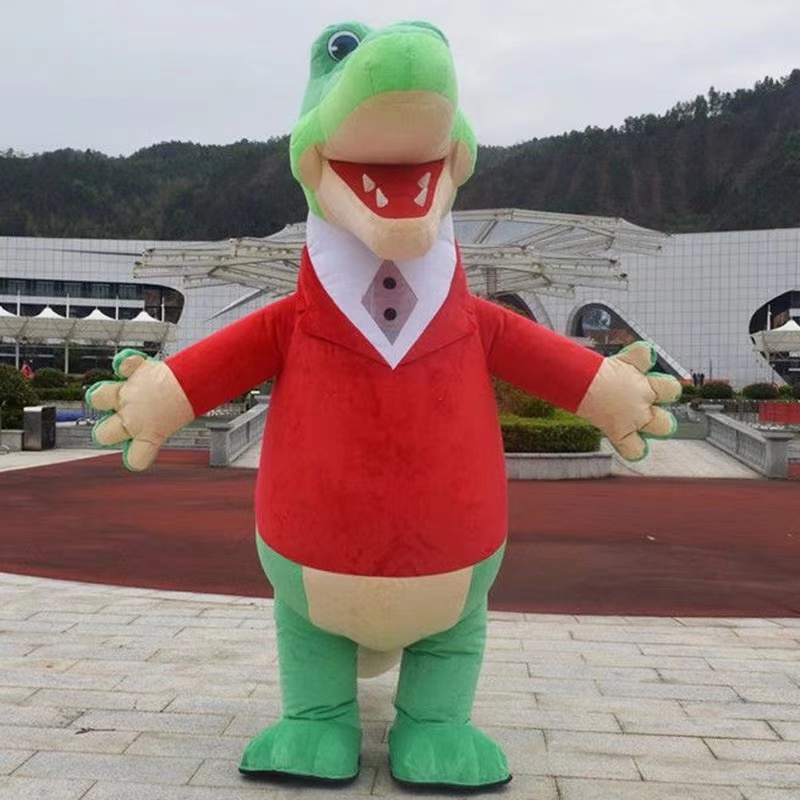 クリスマス新キャラクターロシア巨大なインフレータブルワニマスコットコスチュームハロウィンクリスマス誕生日パーティーギフトバッテリーなし