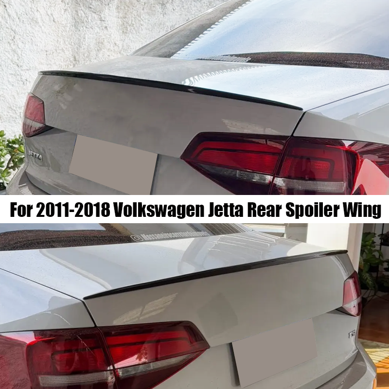 フォルクスワーゲンアクセサリー VW ジェッタ Mk6 GLI スタイル 2011-2018 車のリアトランクスポイラーウインググロスブラック軟質プラスチック