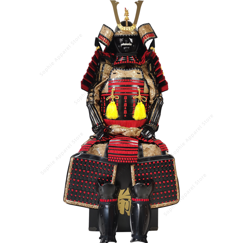 日本の古代の伝統的な武士の鎧将軍松平広忠衣装日本戦士鎧ヘルメットウェアラブル