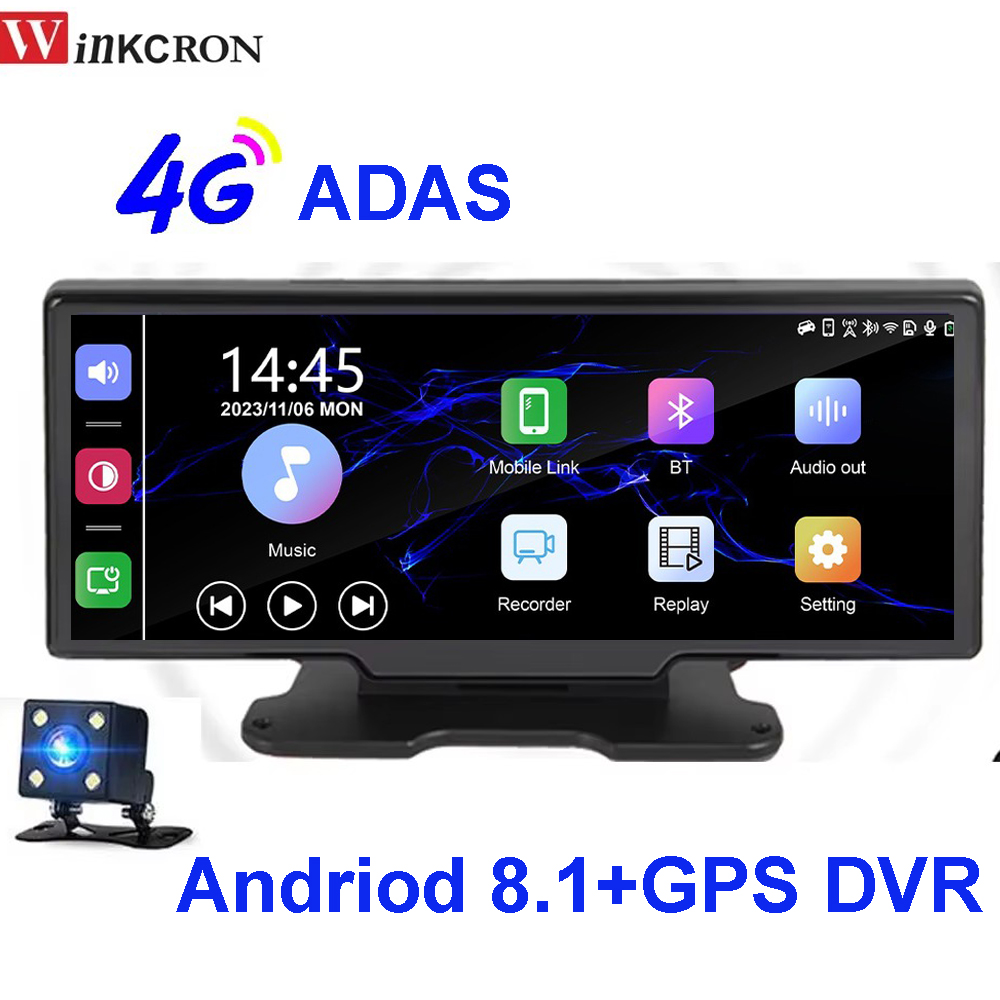11 インチ IPS 4G 車 GPS DVR カメラ GPS ナビゲーション Android 8.1 ADAS WiFi 1080P HD Dvr カメラレビューカメラダッシュカムビデオレコーダー