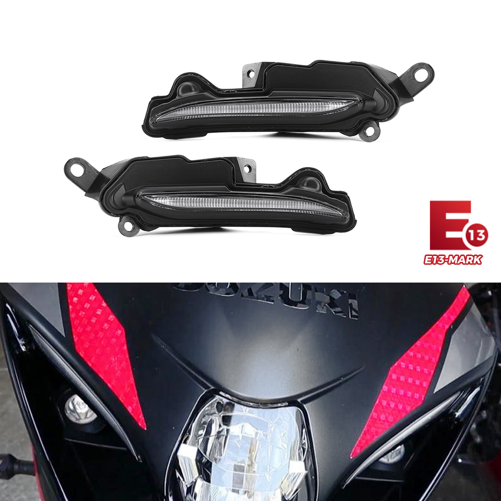 フロントヘッドライトフォグ装飾位置サイドライトスズキ GSXR1000 2017 2018 2019 2020 2021 2022 2023 2024 K17 L7