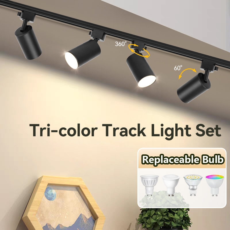 Led トラックライトスポットライト Gu10 3 色超高輝度天井 220v スポットライトキッチン照明器具衣料品店セットスポットライト