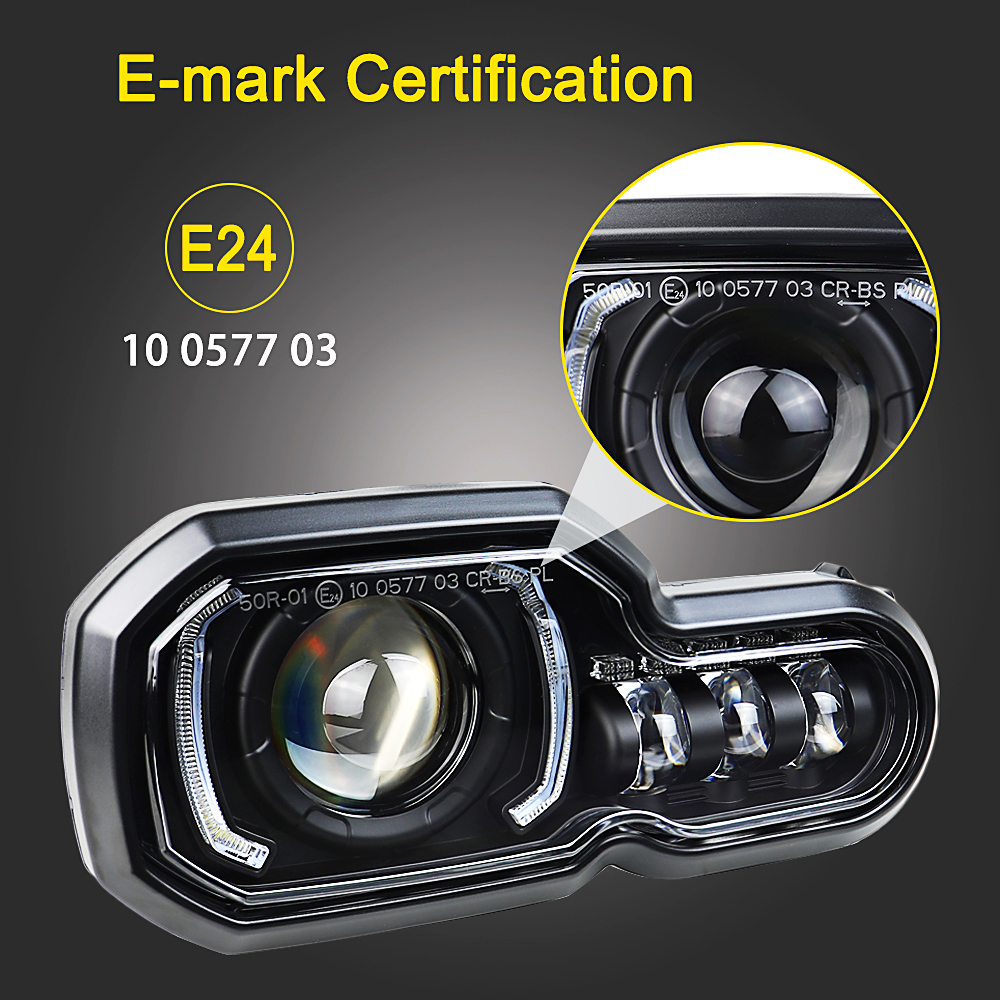 LED ヘッドライト BMW F650GS/F700GS/F800GS F800ADV F800R ハイ/ロービーム DRL アセンブリ付き