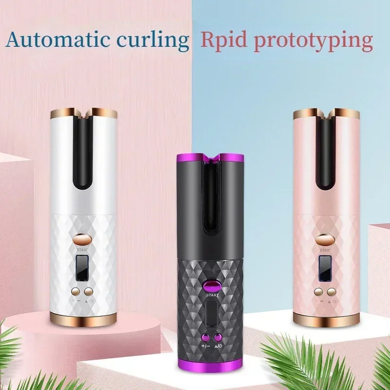 ポータブルワイヤレス自動ヘアカーラー 3 色のオプション USB 充電抗熱傷ヘアカーラーアイロン用スタイリング