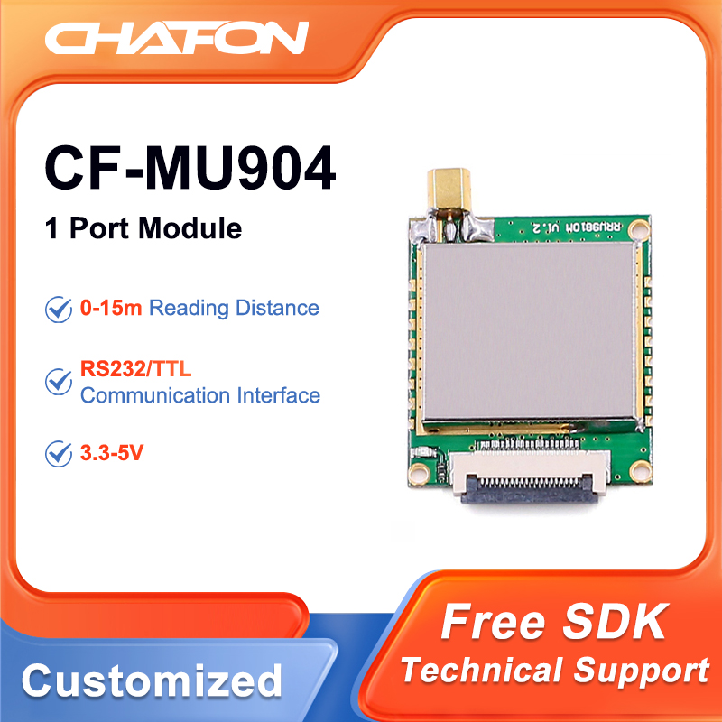 CHAFON CF-MU904 8M長距離uhf rfidリーダーモジュール865-868Mhz 902-928mhz、タイミングシステムに使用される1つのアンテナポート付き