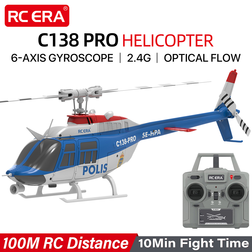 RC ERA C138 PRO ヘリコプター 1/33 6 チャンネル 6 軸ジャイロ 2.4 グラムオプティカルフローポジショニング 100 メートル