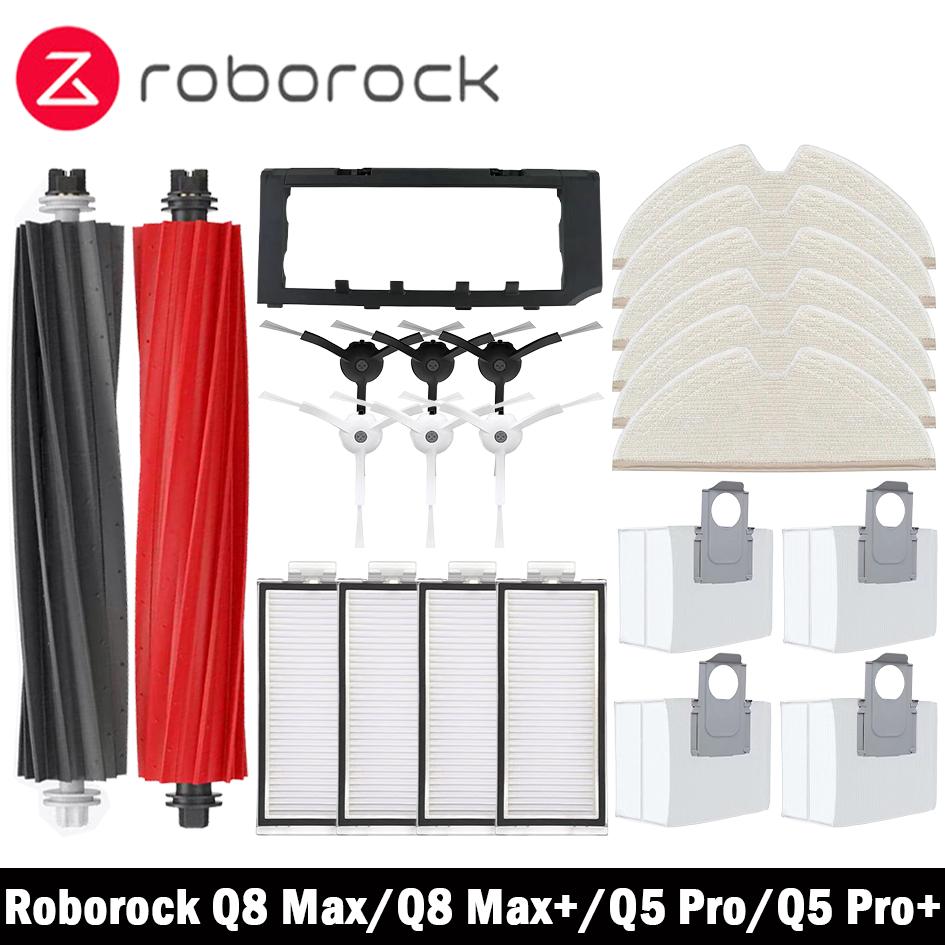 Roborock Q8 Max Q8 Max Plus Q8 Max Q5 Pro Q5 Pro Plus 交換部品アクセサリーメインサイドブラシ Hepa フィルターモップダストバッグ