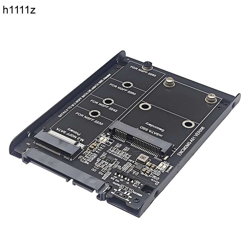 SSD ケースエンクロージャ M2 SATA MSATA から SATA3.0 6Gb 2.5 インチアダプターライザーカードボード金属ソケットサポート M.2 SATA SSD mSATA SSD
