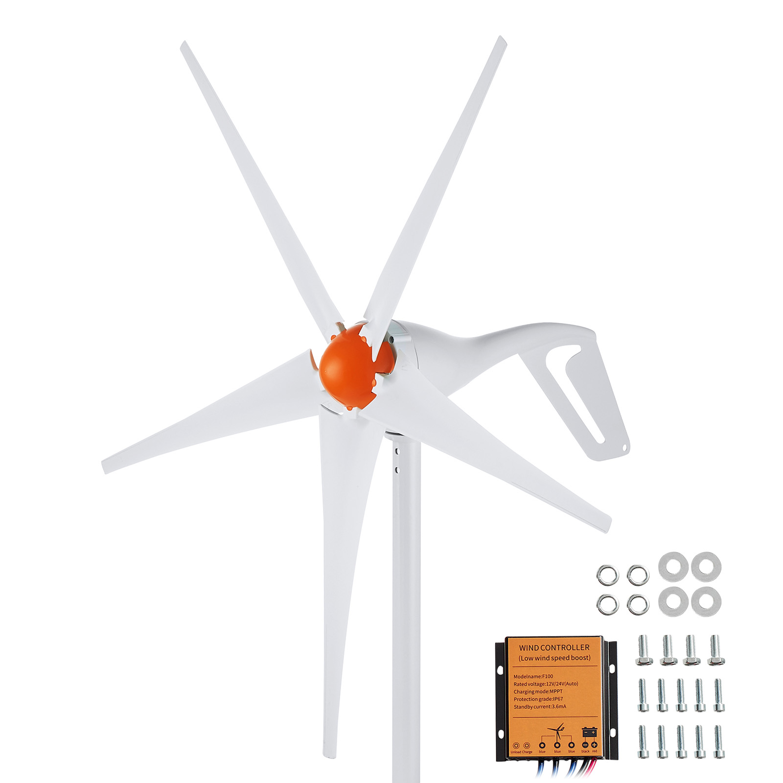 SucceBuy 風力タービン発電機 12V 500W/800W 風力タービン風力発電機 MPPT コントローラー付き ホームファーム RV に最適