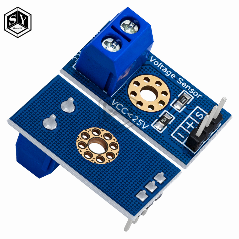 1 個/5 個スマートエレクトロニクス DC 0-25V 標準電圧センサーモジュールテスト電子レンガスマートロボット arduino の Diy キット