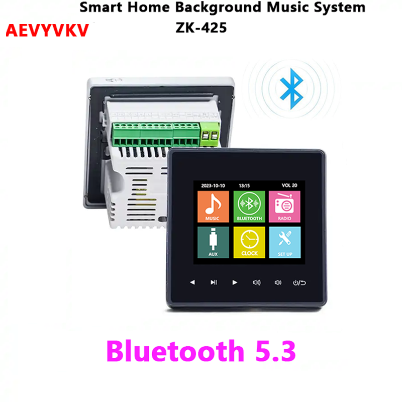 Bluetooth 壁内サウンドアンプ ホームシアター サウンド システム ステレオ ウォール プレート サポート FM ラジオ USB ホテル レストラン 住宅