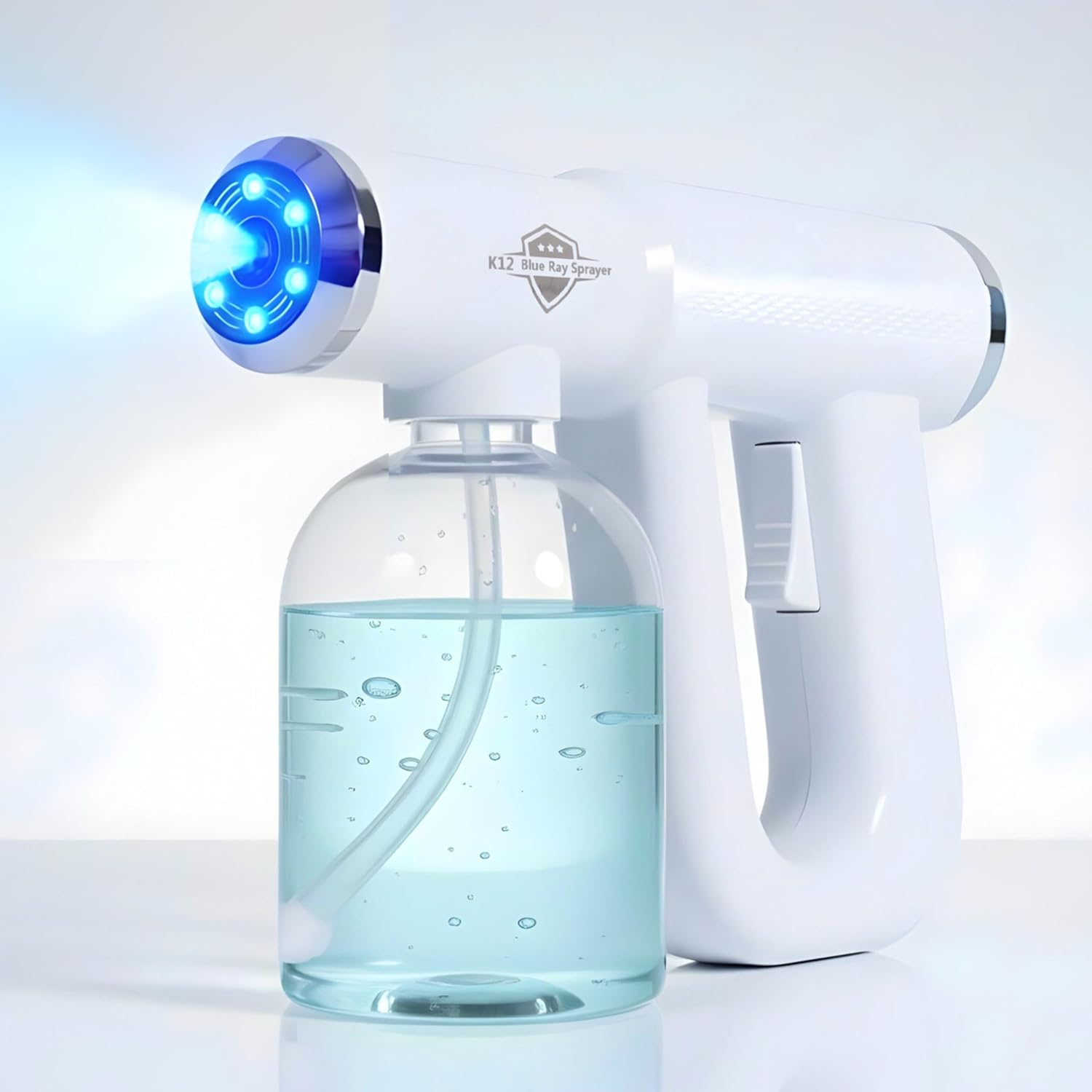 プロフェッショナル K12 300 ミリリットル理髪噴霧器ボトルワイヤレス電気 USB ナノブルーライトナノスチームスプレーガン ULV アトマイザーハウス