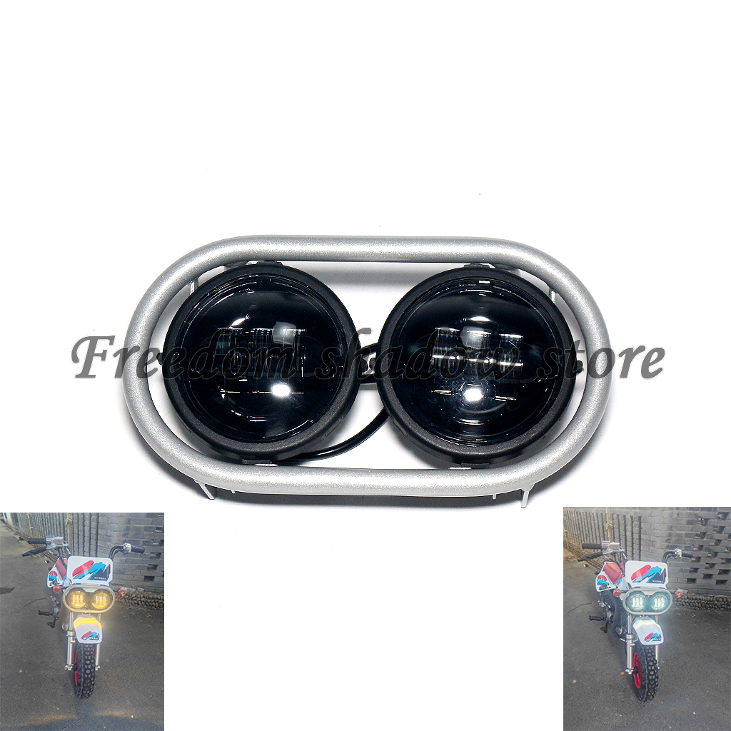 オートバイダブルヘッドライト LED ヘッドランプ 12 ボルトホンダモンキーバイク BAJA Z50R