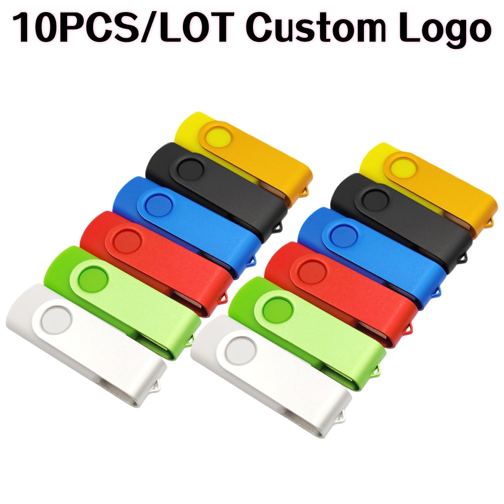 10 ピース/ロット無料ロゴスイベル USB フラッシュドライブ 512 メガバイト 1 ギガバイト 2 ギガバイト 4 ギガバイトペンドライブ 2.0 8 ギガバイト 16 ギガバイト 32 ギガバイトの実容量メモリスティックバルクギフト