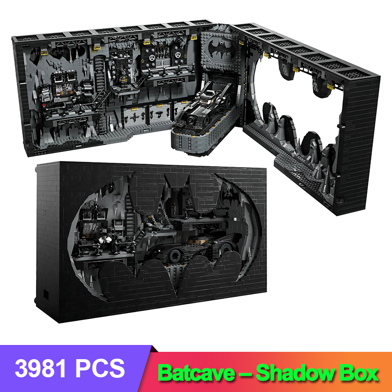 ライト付き MOC 76252 ディスプレイシャドウボックス 3981 個クラシックモデルビルディングキットブロックレンガのおもちゃ子供男の子の誕生日プレゼント