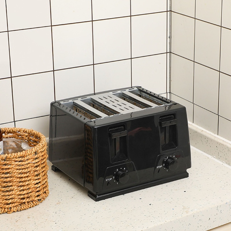 コンパクト 4 スライス ステンレス鋼電気トースター 6 焼き目設定 エクストラワイドスロット 取り外し可能なクラムトレイ 朝食