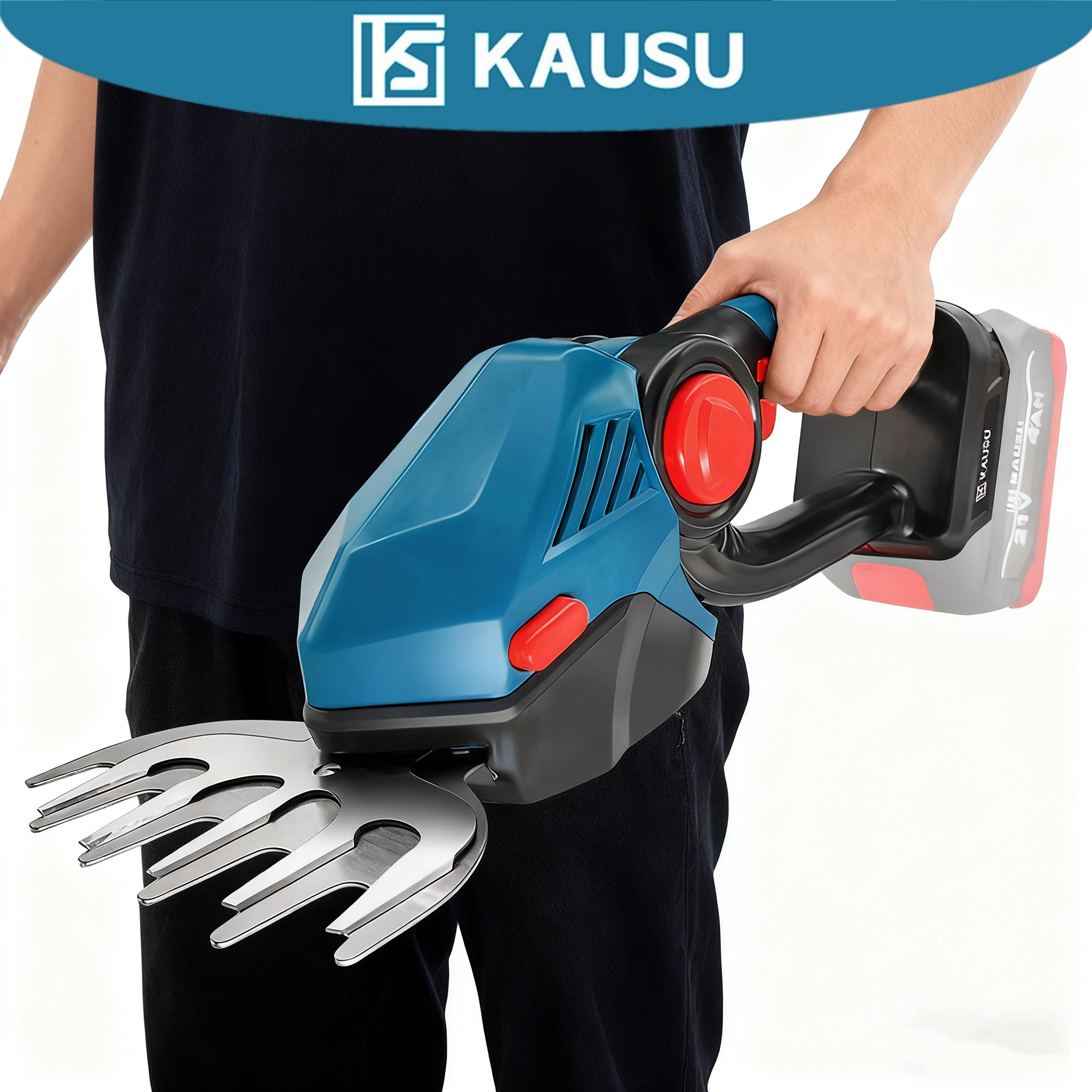 KAUSU 2 1 電気ヘッジトリマー家庭用芝刈り機コードレス充電式剪定ばさみ除草ガーデンツールマキタ 18V バッテリー