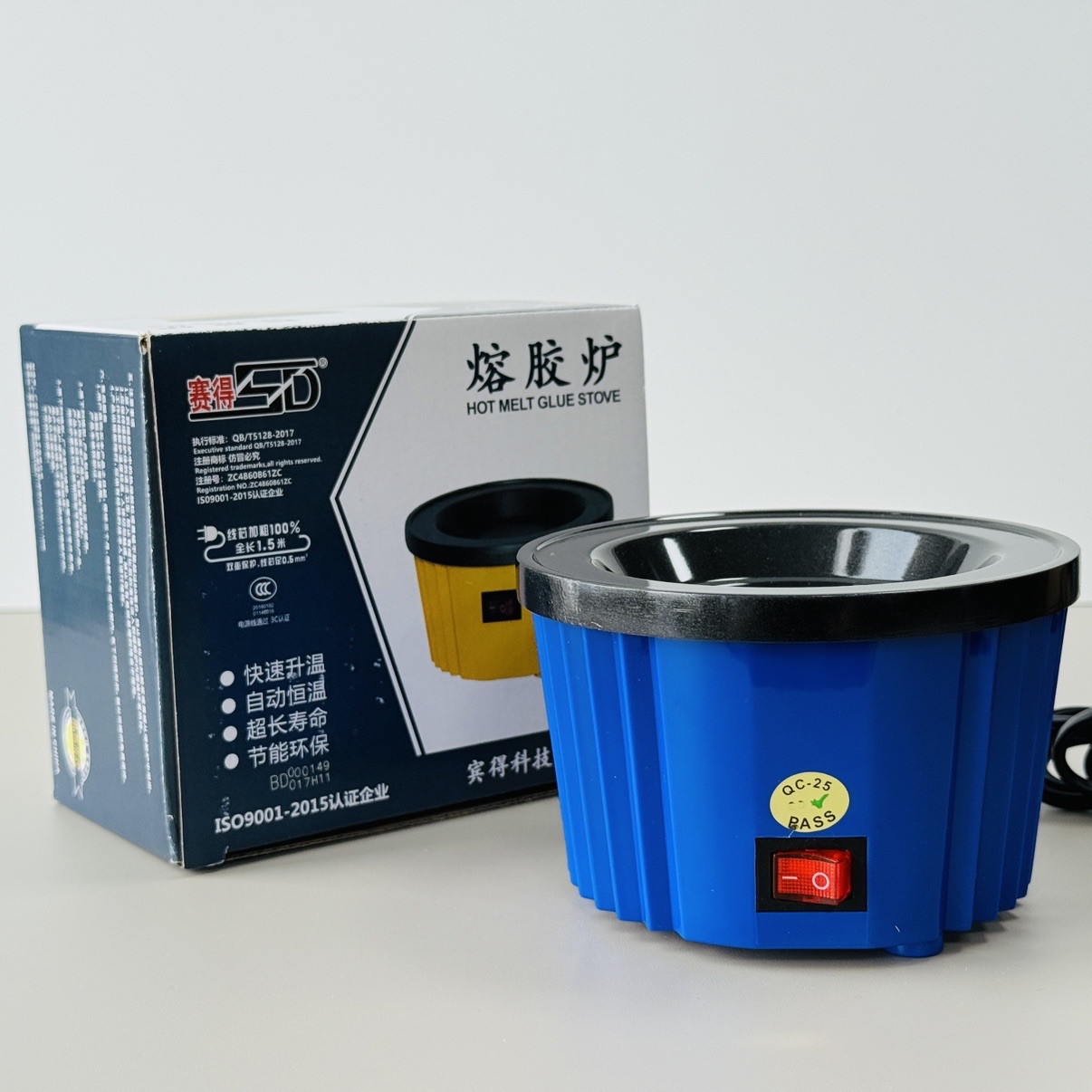 100 ワットホットグルーのるつぼケラチン接着剤融合メルトホットポット定温ヘアかつら延長ホットグルーポット EU/米国