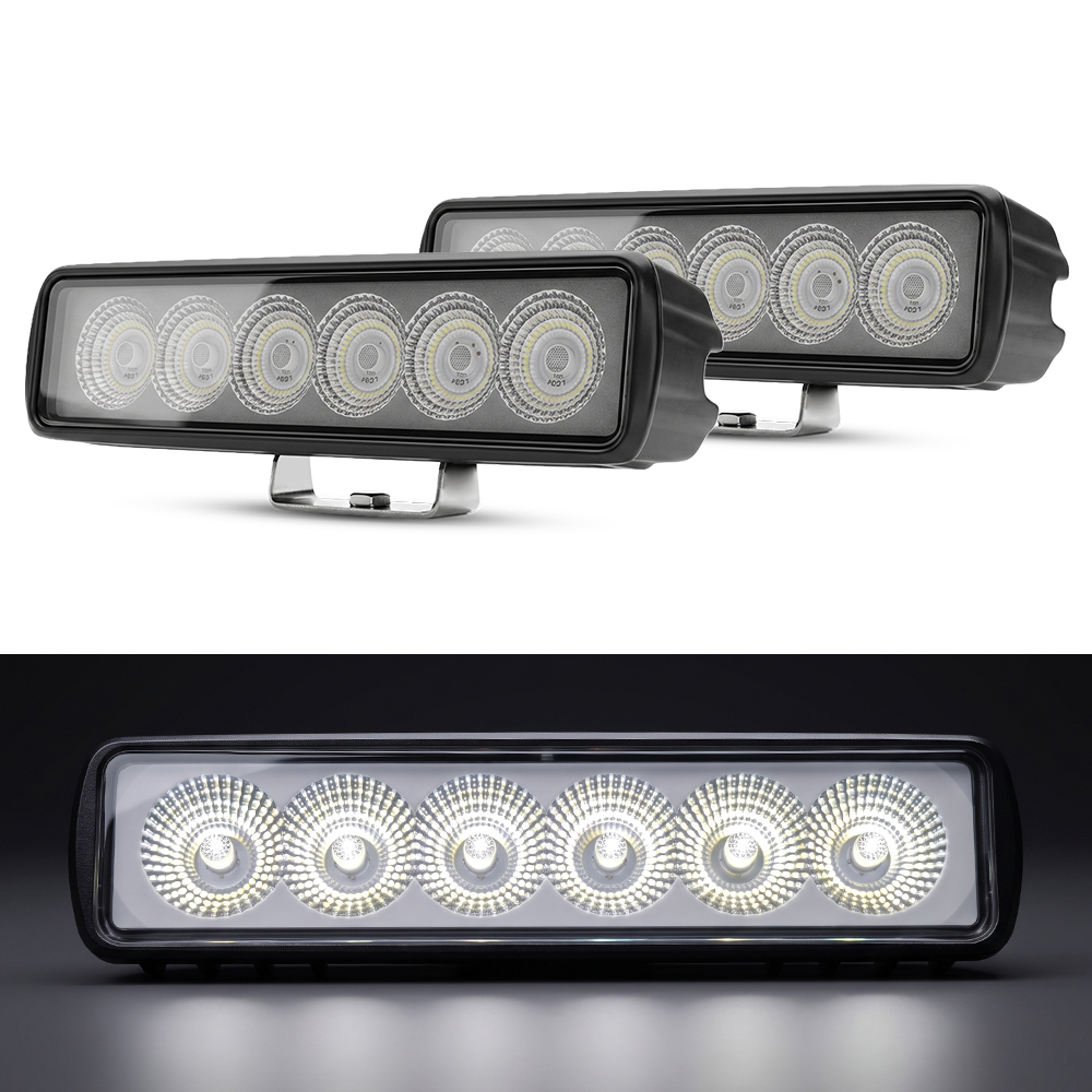 LED ライトバー 18 ワット 6 インチフラッド LED ポッドオフロードフォグライト防水ボート SUV ATV 4WD 車トラックカート 12V 24V
