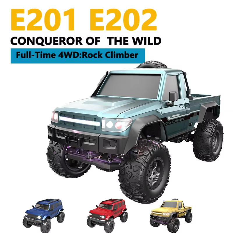 E201 E202 4WD リモートコントロールオフロード車 Led ライト 1/20 フルスケール高速クライミングオフロード車男の子のおもちゃギフト