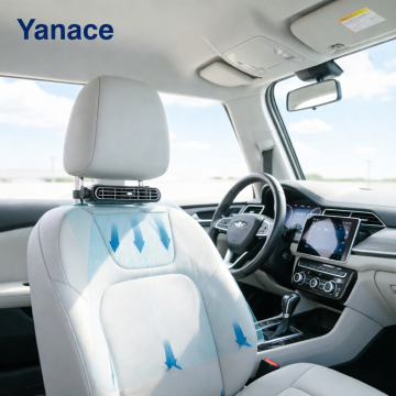 Yanace カーシート冷却ファン 3 スピード USB ポータブル送風機 3000mAh バッテリー付き短納期必須自動車アクセサリー