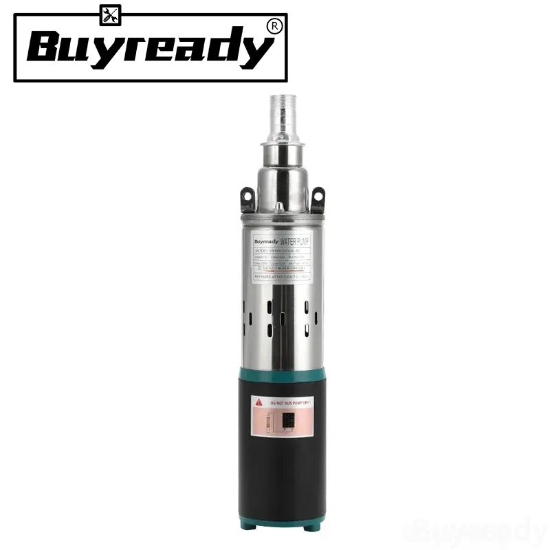 リフト = 30 メートル-45 メートル 20L/分 9 メートルワイヤー 12V 24V 36V ソーラーポンプ深井戸水中水ポンプネジ灌漑庭家庭用農業