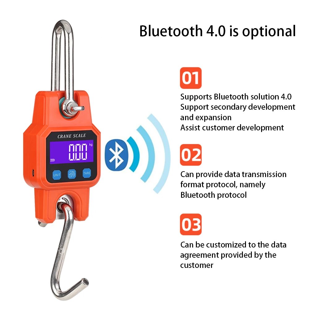 WeiHeng C06 ポータブル電子フックスケール充電 Bluetooth ミニリフティングスケール家庭用
