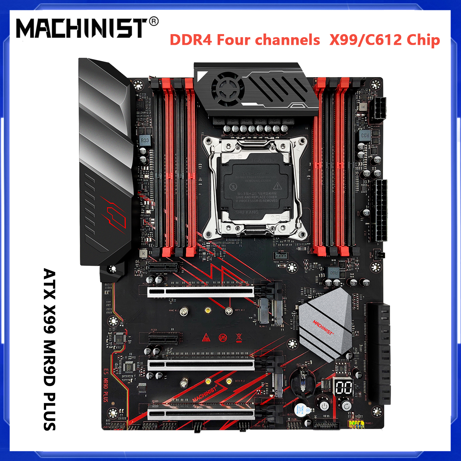 MACHINIST MR9D PLUS X99 マザーボード サポート DDR4 4 チャネル メモリおよび LGA2011-3 Xeon E5 V3/V4 プロセッサ X99/C612 チップ USB3.0