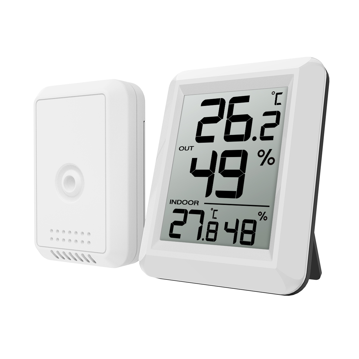 ORIA デジタル温度計 LCD 屋内屋外温度計温度ワイヤレス温度センサー温度計ホームオフィスルーム用